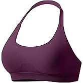 VOYJOY Women Workout Impact Bras Medium Low Support Halter Sports Bras Seamless Open Back Gym Padded Yoga Crop Top