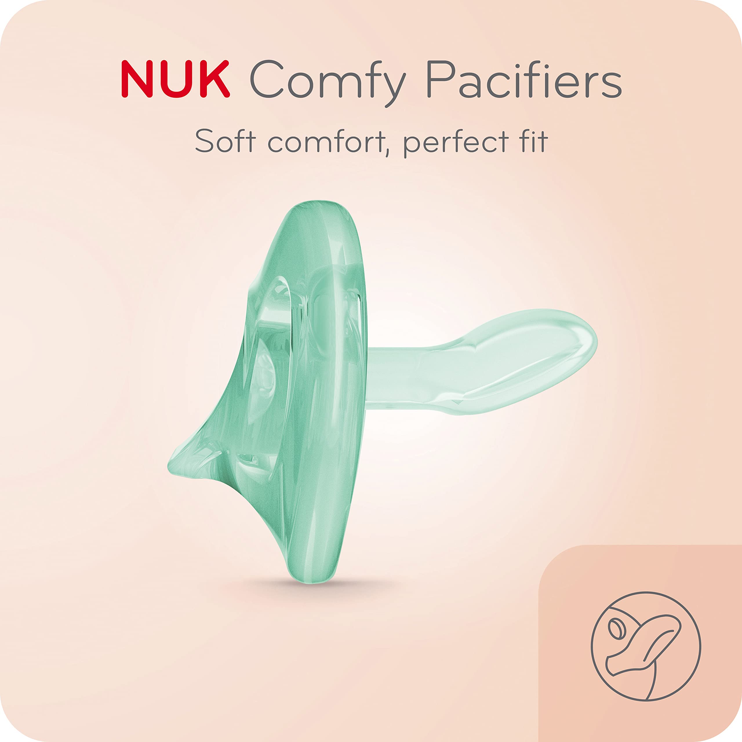 NUK Comfy Orthodontic Pacifiers, 6-18 Months, 3 Pack