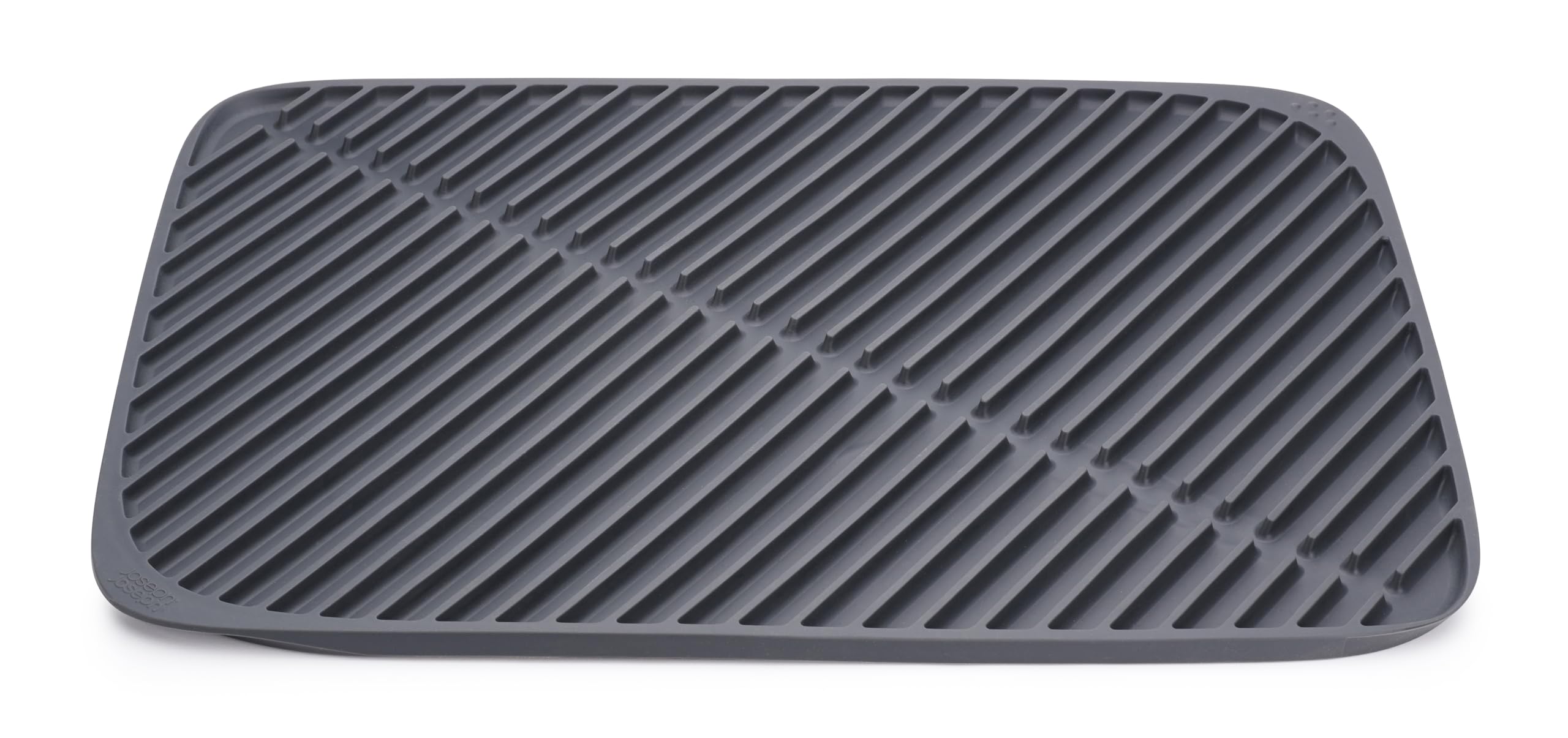 Joseph Joseph Flume - Folding Dish Draining Mat, Soft Rubber Surface, Large - Grey