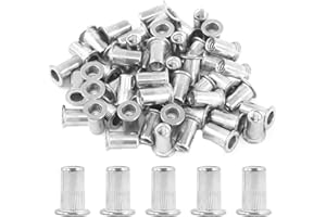 Hilitchi SAE Stainless Steel Rivet Nuts Threaded Insert Rivnuts (#10-24“-(50PCS))