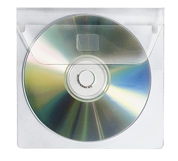 Veloflex 2259000 CD-Hüllen CD-Boxen CD-Etui zum Einkleben für 1 CD, CD-Umschläge, selbstklebend, 10er Packung