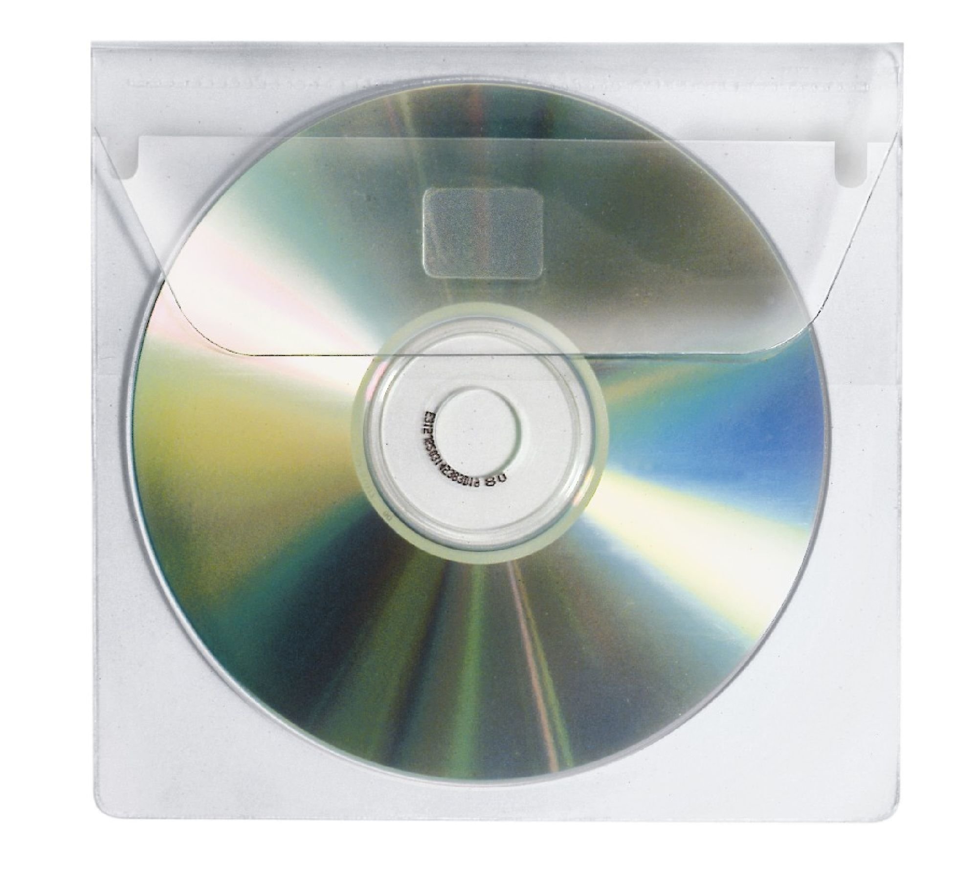 VELOFLEX 2259000 CD Case, Plastic, Pack of 10, Transparent, 120mm x 120mm x 1.2mm, Stick-on Storage, CD Storage