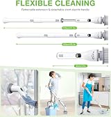 Luctry Electric Spin Scrubber Cordless Adjustable Extension Arm 4 Brush Heads view 5