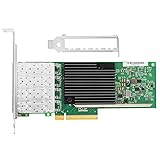 Euqvos 10GbE NIC Card for Intel X710-DA4 PCIe 3.0