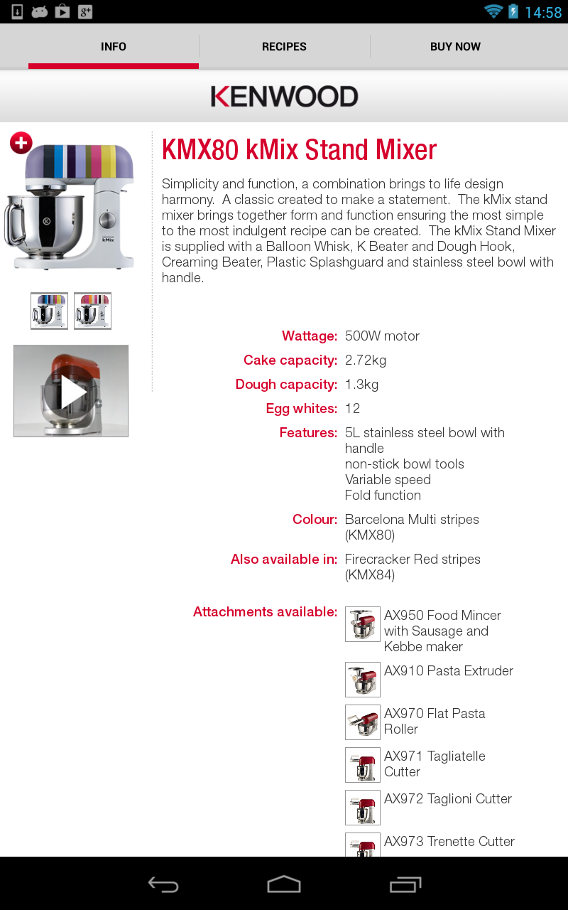 Kenwood Kitchen Recipe App Apps & Games