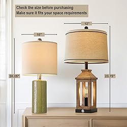 G-SAFAVA 20.25" Small Single Table Lamp for Bedroom