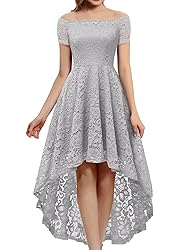 Dressystar Women's Lace Cocktail Dress Hi-Lo Off