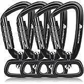 PANDENGZHE Locking Carabiner Clip 2.5" with Swivel Ring for Securing Pets, Dog Leash Harness, Camping, Hiking, Keychains