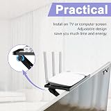 JXMTSPW TV Top Shelf Screen Adjustable Monitor Bracket 2pcs Black 300x125mm view 3