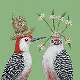 Paperproducts Design Decorative Beverage Paper Napkins – Tabletop Disposable Kitchen Cocktail Napkin – For Lunch, Dinner, Birthdays, Parties, Celebrations – Set of 20, Vicki Sawyer First Date Design