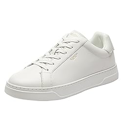 COACH Men's High Line Sneaker, Optic White, 13