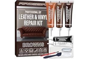 ARCSSAI ARCSSAL Brown Leather Repair Kit for Furniture, Leather Couch Repair Kit for Sofa, Jacket, Car Seats and Purse with Super Easy Instructions, Restores Any Material, Bonded, Pleather, Genuine