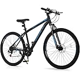 Ktaxon Mountain Bike 24/26/27.5/29 Inch Men &amp; Women Mountain Bike | Dual Disc Brakes, Suspension Fork, All-Terrain Tires, Adjustable Seat | Includes Assembly Tools &amp; Water Bottle Holder