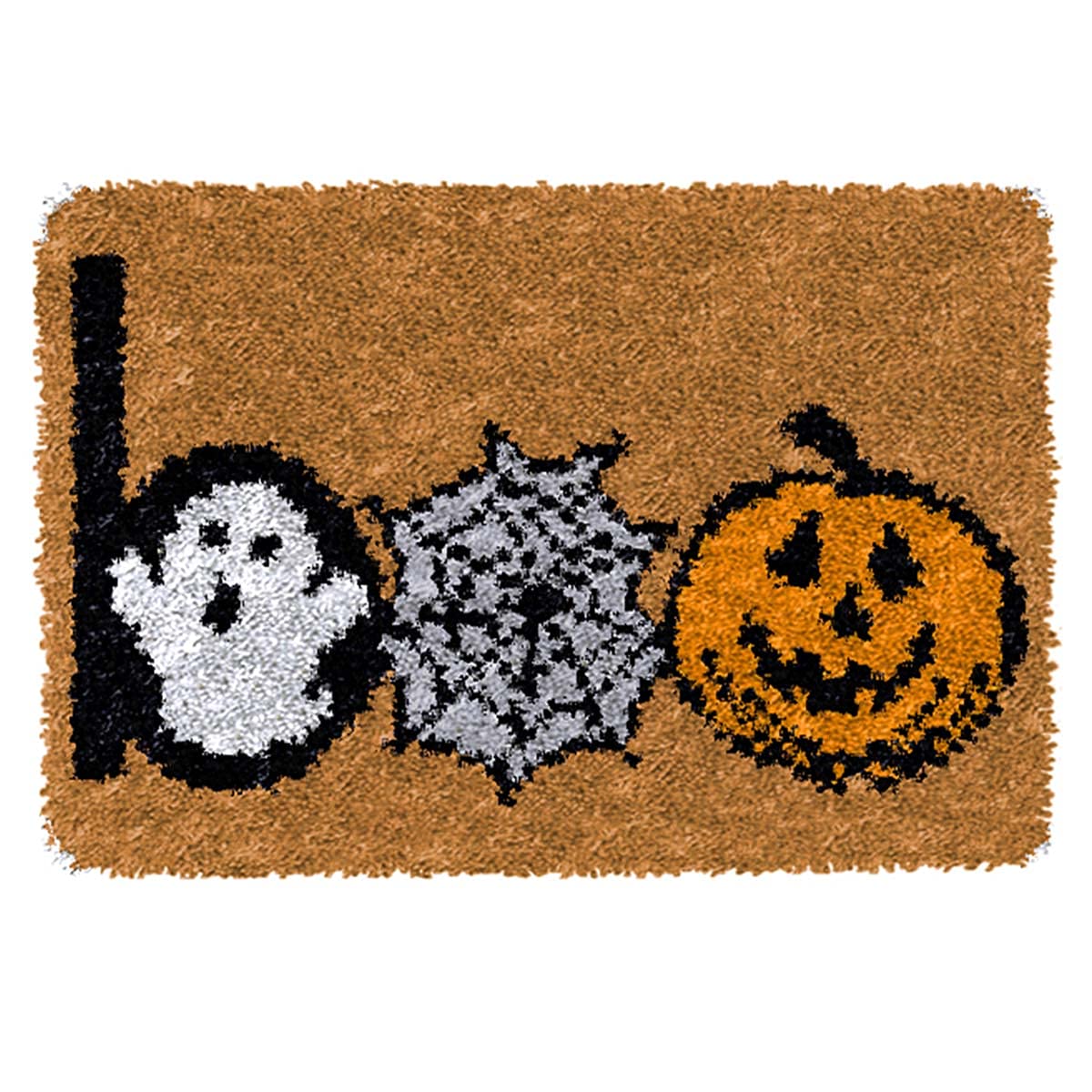 GUARDUU Latch Hook Rug Kit Halloween Carpet Crochet Yarn Kits for Adults, Colorful Pattern Printed Canvas And Easy To Follow, Suitable for Home Tapestry, 52X35cm