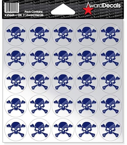 Bear Award Decals 1-1/8" Diameter - Thick Vinyl Helmet Stickers For Sports