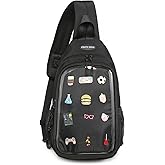 CHERRY SAUCE Kawaii Oxford Ita Bag Pin Display Chest Pack Shoulder Bag Sport Backpack Hiking Daypack