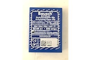 AIVOXE Bausch Thin .0024" (60 microns) Blue Articulating Paper Strips, 300 Strips and Dispenser. #BK-61