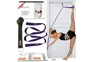 ZENMARKT Stretching Strap With Door Anchor - Stretching Equipment to Improve Legs Flexibility - Splits Trainer For Home Ideal In Ballet, Dance, Cheerleading, Taekwondo, Yoga, Pole Dancing & Gymnastics