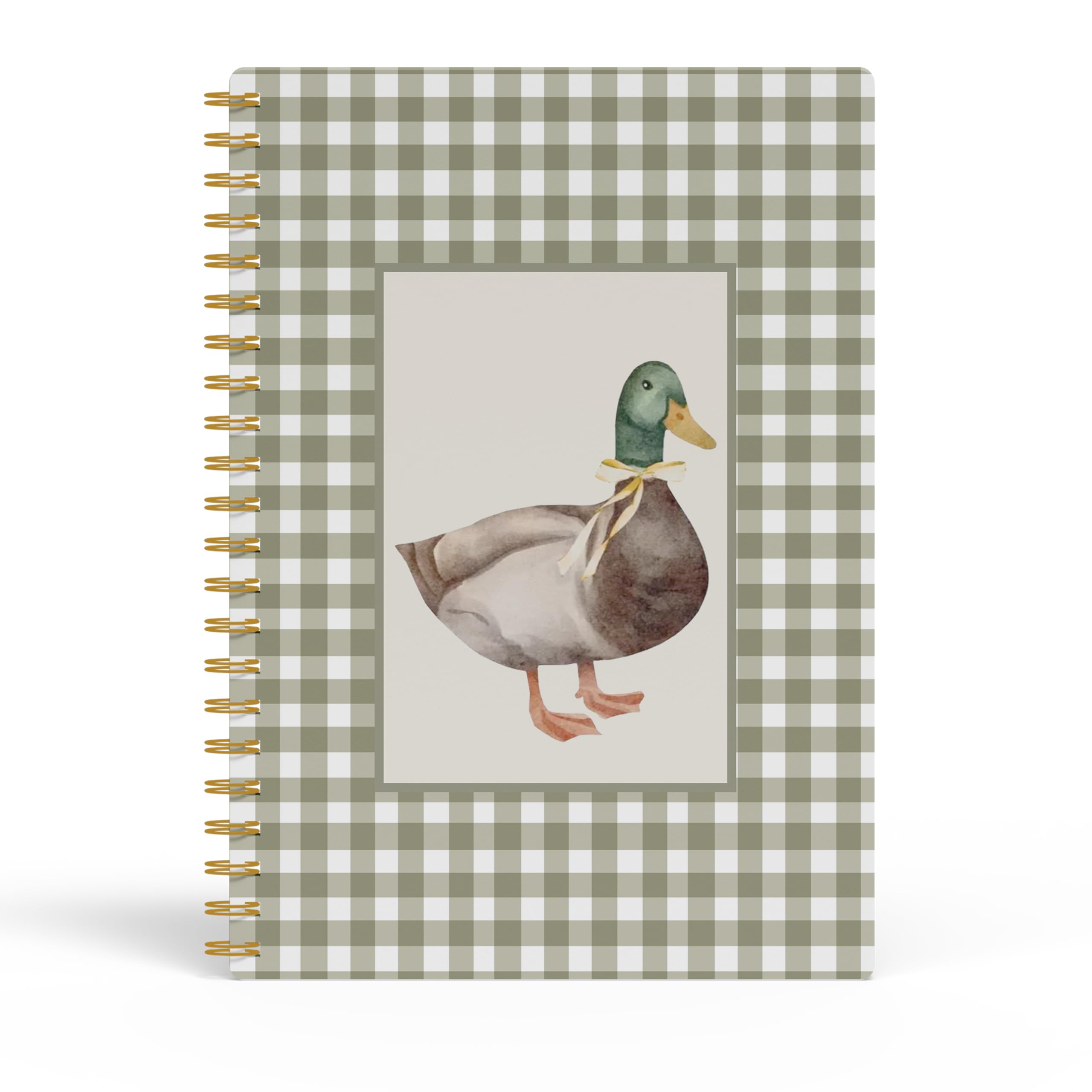 Photo 1 of ** FACTORY SEALED**
Evcprz Cute Mallard Duck Gingham Notebook for Office Desk, Funny Green Checkered Spiral Journal for Coworkers,Farmhouse Aesthetic Writing Journal, 5.5x8.3 Inch