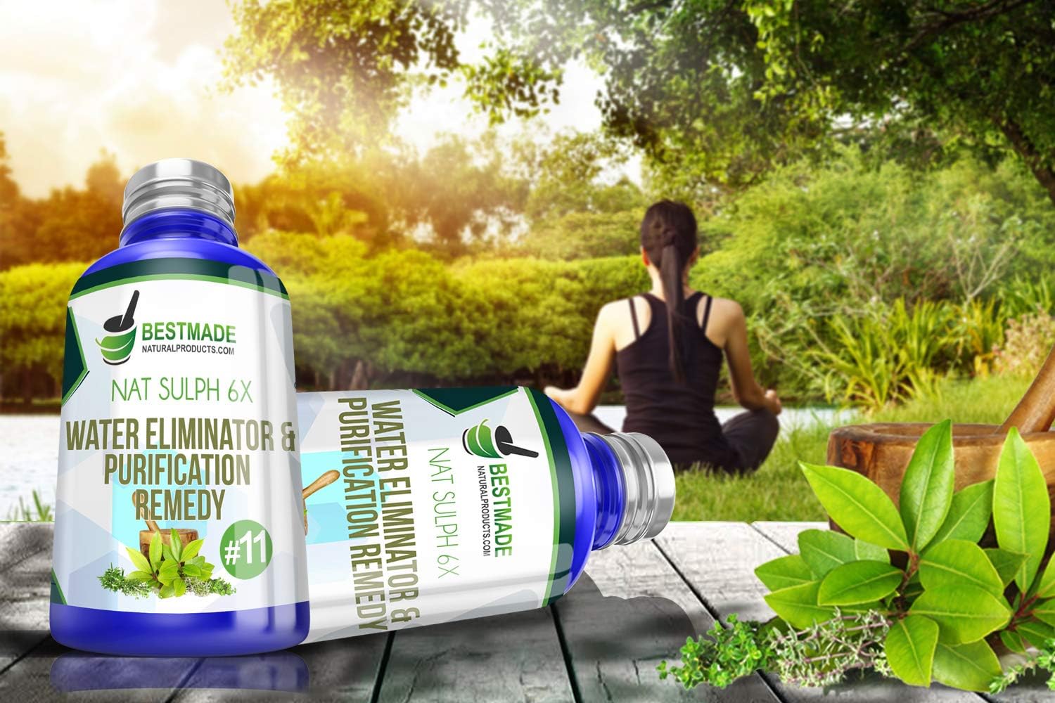 NAT Sulph 6X - Cell Salt Remedy for Digestion, Nausea, Vomiting, Indigestion. Great for Coughs, Congestion, Earaches - Drink with Water - No Risk Purchase - Non-Drowsy: Health & Personal Care