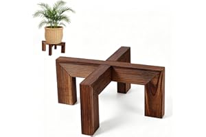 Phyluckny Wood Plant Stand Indoor Outdoor, Mid Century Modern Planter Holder, Sturdy Plant Pot Stand, Single Floor Flower Pot