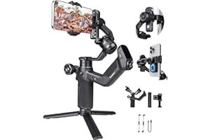 FeiyuTech Scorp Mini 3 Gimbal Stabilizer for iPhone, Built-in AI Tracker 3-Axis Smartphone Gimbal, Phone Stabilizer with Cool
