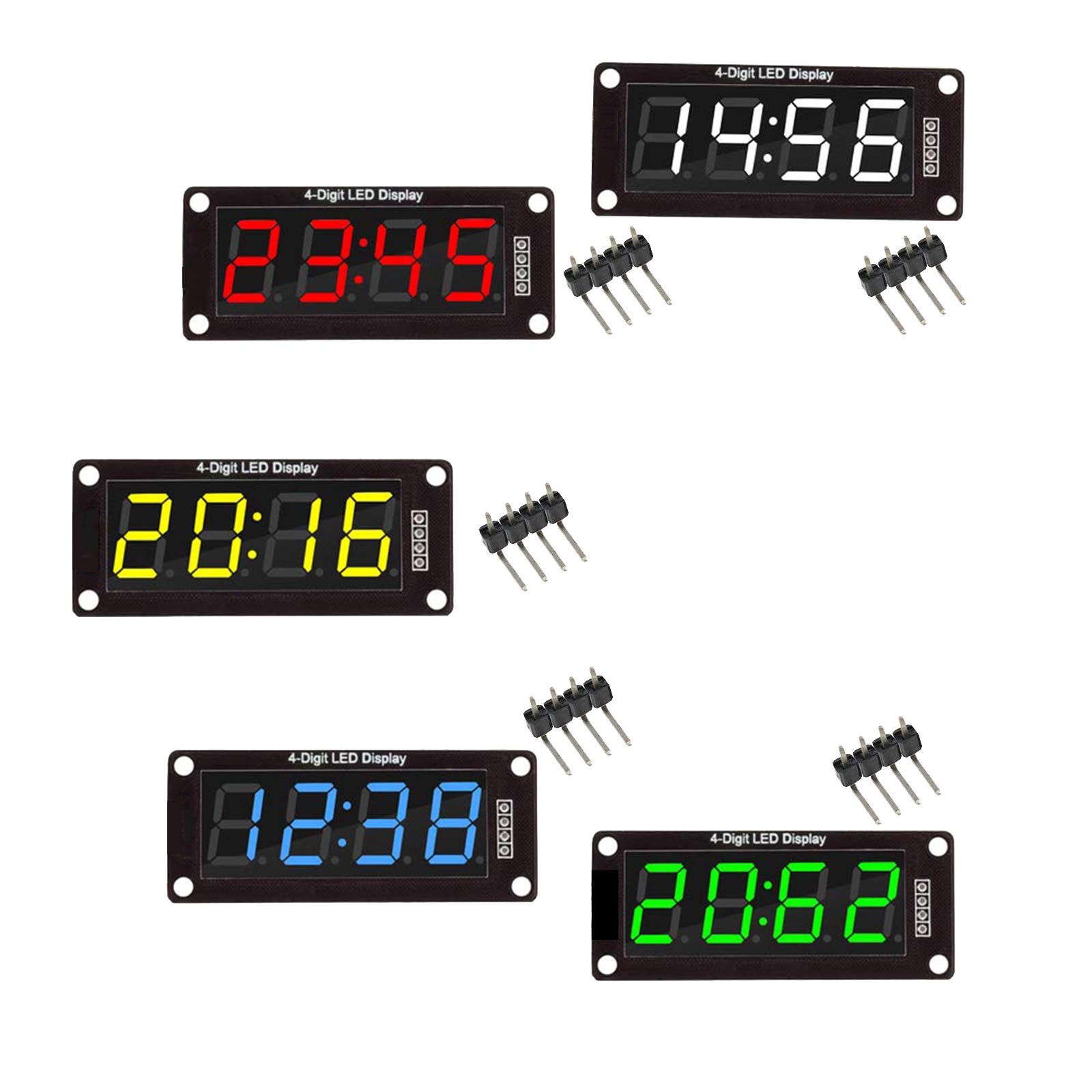Mua diymore 5 Packs Red/Green/White/Yellow/Blue Colors TM1637 0.56