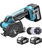 3" Cordless Cut Off Tool – Compatible With DeWalt 20V MAX Battery, Brushless Motor, 19,000 RPM, 3 Blades, Dust Cover – For Metal/Wood/Tile/Plastic