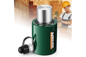 Newhai 20 ton Hydraulic Ram Jack Cylinder 2''/50mm Stroke Industrial Lifting Cylinder Retract Automatically (20 ton)