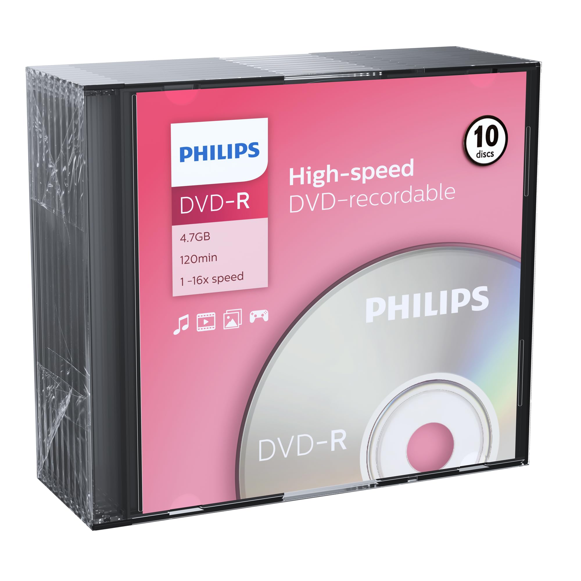 Philips DM4S6S10F/00 DVD-R Blank Discs 10er