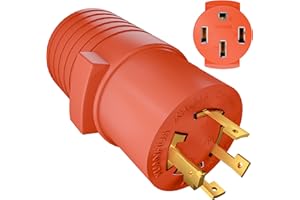 EVPEIWE NEMA L14-30P to 14-50R RV Generator Adapter, 30 Amp to 50 Amp Twist Lock Male Plug to 4 Prolong 50A RV Female, Adapter for RV Trailer Camper Level 2 EV Charging