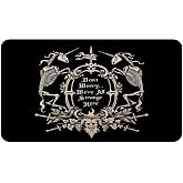 M-Qizi Gothic Skull Door Mat - 30 X 17 Inch Non-Slip Goth Welcome Mat, Spooky Door Mat Outdoor, Goth Decor, Gothic Rug
