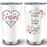 Louasedh Cousin Gifts for Women, Cousins Christmas Gifts, Female Cousin Gift for Mothers Day Birthday, Girl Cousins Tumbler 20oz
