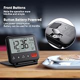 NOKLEAD Digital Travel Alarm Clock Mini Backlight Calendar Temperature 12/24H view 5