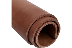 Full Grain Leather Sheets, 4-5mm Thick, Brown Leather, Vegetable Tanned Leather for Crafting, Tooling, Sheath Making (Brown 6