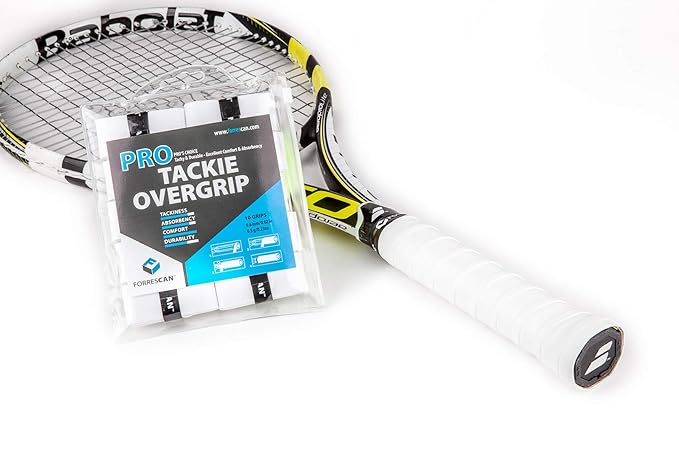 Amazon.com : ForresCAN Tennis Overgrip - Pro Tackie White - Tacky Anti-Slip Durable - Pack of 10 : Sports & Outdoors