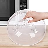 Microwave Splatter Cover for Food Large Microwave Plate Food Cover With Easy Grip Handle Anti-Splatter Lid With Enlarge Perfo