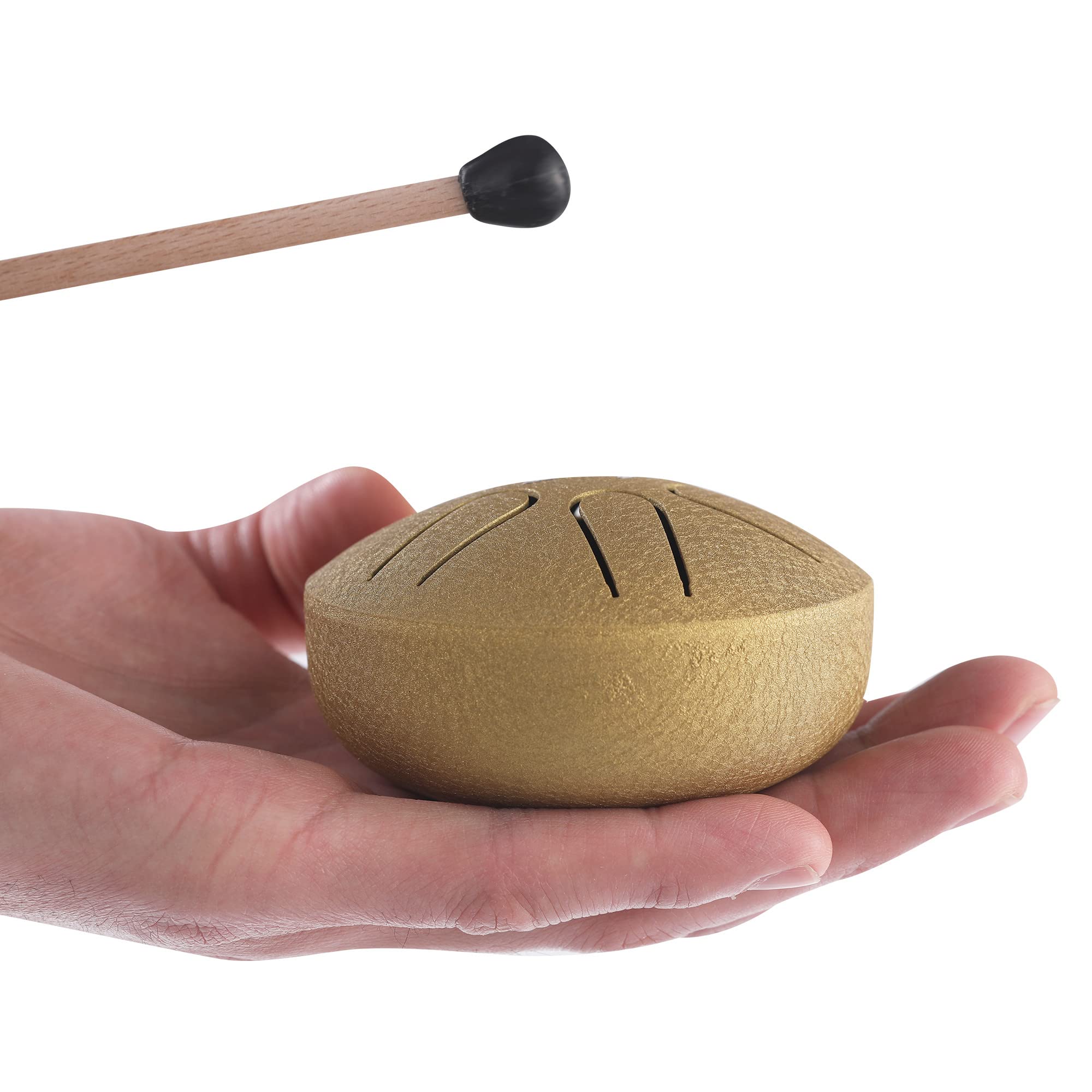 LeSage Buddha Stones Mini Steel Tongue Drum 3 Inch 6 Note Mini Ethereal Drum Sound Healing Musical Instrument