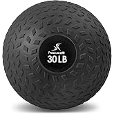 ProsourceFit Slam Medicine Balls 5, 10, 15, 20, 25, 30, 50lbs Smooth and Tread Textured Grip Dead Weight Balls for Strength and Conditioning Exercises, Cardio and Core Workouts