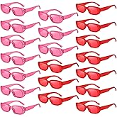 QYVEWY 20 Pack Rectangle Sunglasses Bulk for Adult Retro 90s Small Sun Glasses UV400 Protection