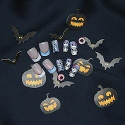 Halloween Press on Nails Medium Square Fake Nails