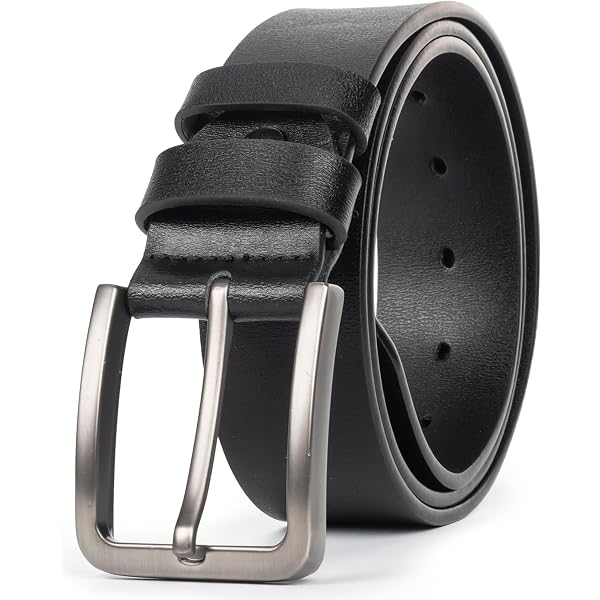 PBF Men's Genuine Leather Dress Belt - 100% Full Grain Cowhide, Classic Brown (Fits Waist 30-32) - View #4