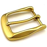 LAXPICOL 1.5"(38mm) Heavy Duty Solid Brass Single Prong Square Belt Buckle