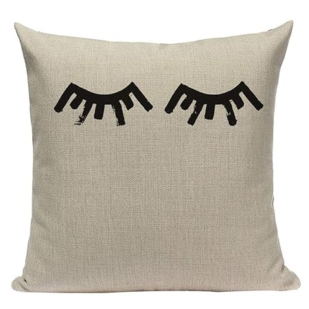 Retghfh Pillowcase Simple Word Throw Pillow Custom Linen