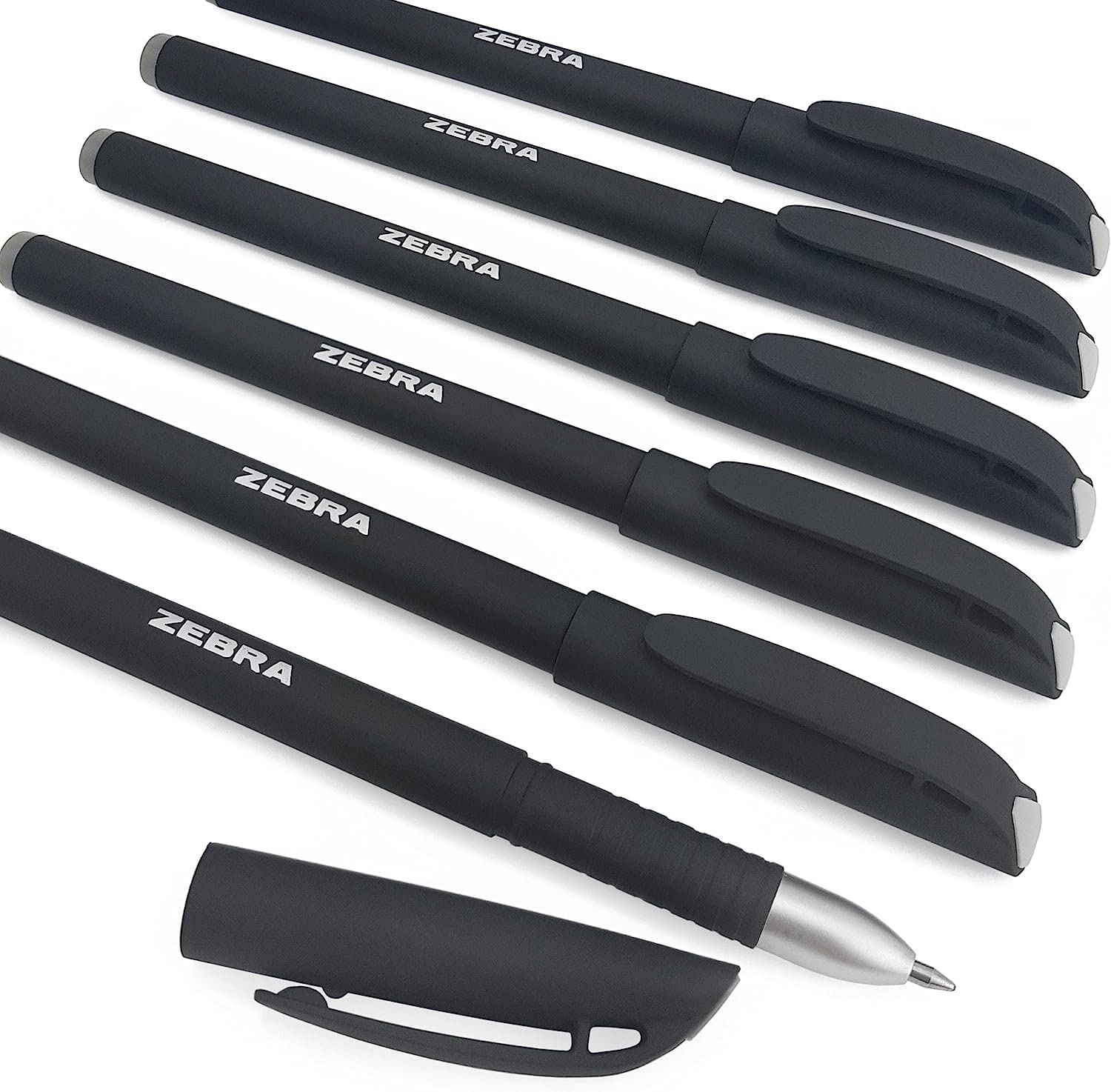 Zebra - ZGE Gel Ink Stick Pen - 0.7mm - Matte Barrel - Black - Pack of 6