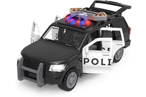 Driven by Battat – 7-Inch Police SUV Toy with Lights & Sounds, Rescue Vehicle for Boys & Girls, Durable Design, Realistic Details, Gift 3+ Years Toy for Kids