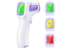 FACEIL Thermometer for Adults Forehead,Touchless Thermometer for Fever,Digital Infrared Thermometer with Fever Alarm, C/F Switchable, 32 Set Memories Instant Reading Baby Thermometer for Adults and Kids
