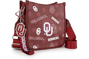 MONTANA WEST NCAA Officially Licensed Crossbody Bag for Women Game Day Purse Adjustable Strap & Charm Shoulder Handbags with Zipper