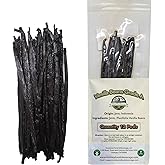 12 Large Vanilla Beans For Making Vanilla Extract Grade A - NON-GMO Planifolia Vanilla Beans Bulk, 6-8 Inches Vanilla Beans F
