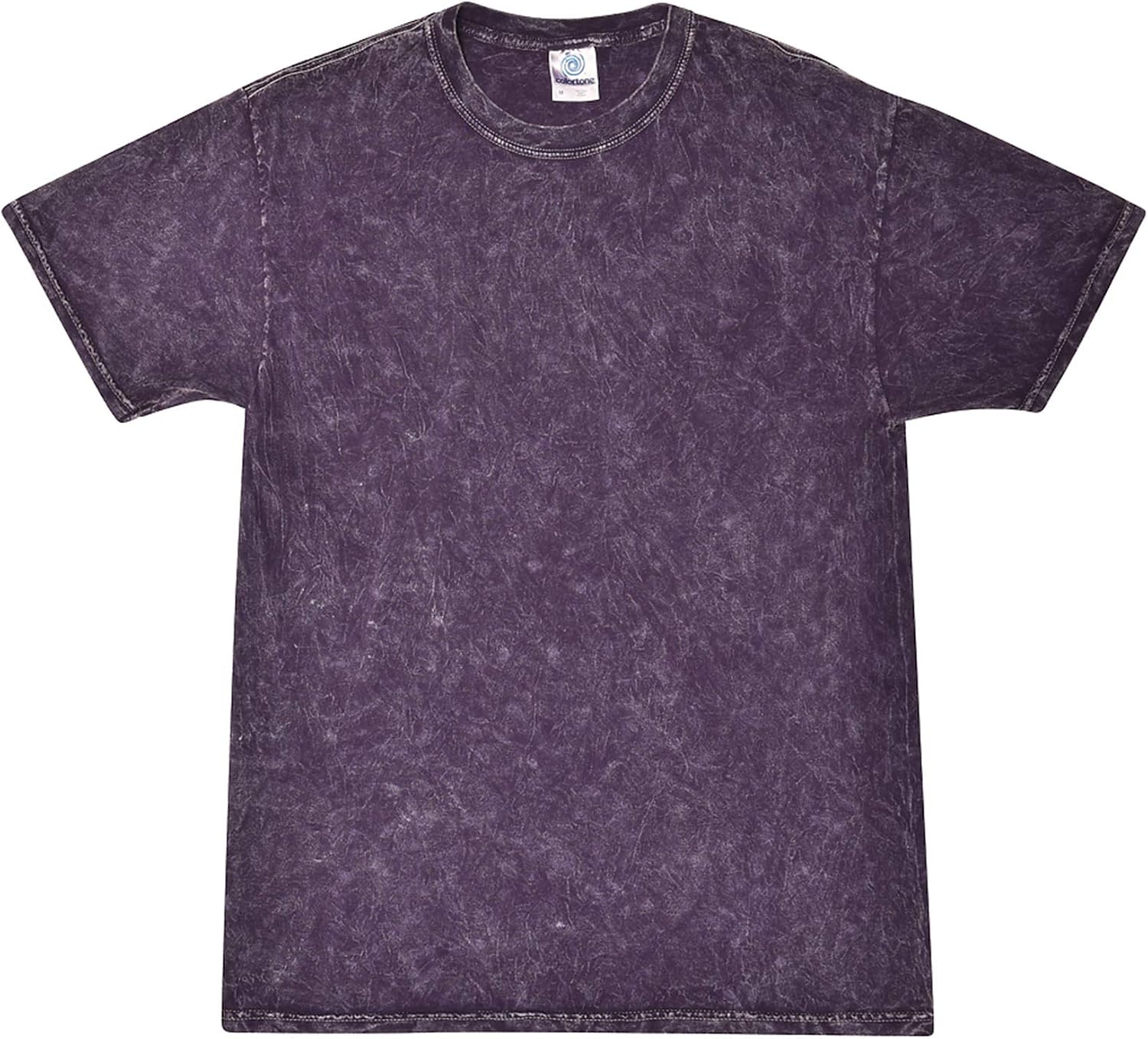 Mineral Washed Plaid Short Sleeve Shirt for Women in Purple